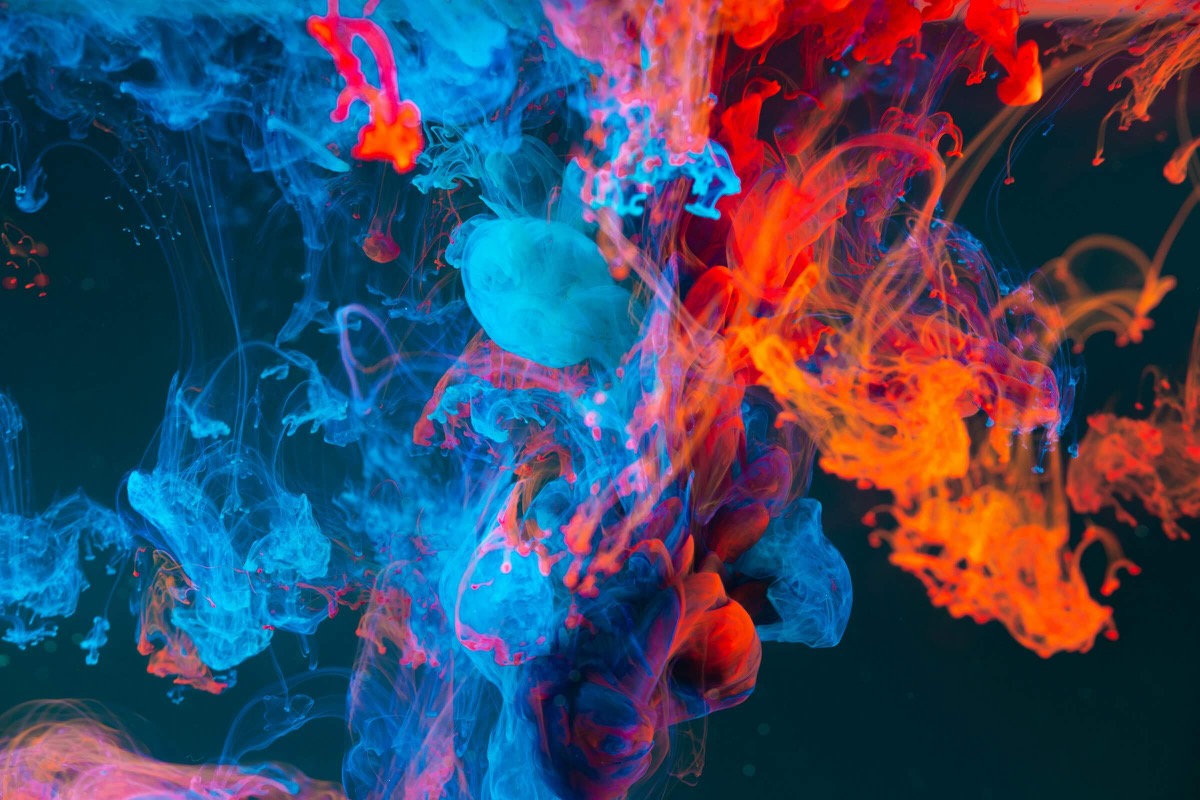 Abstract color field - pigment and light